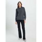 Wrangler Relaxed Fit Geniş Kesim Kapüşonlu Kadın Antrasit Youth Cute Triko Kazak W242711, Dark Gray, S