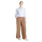 WRANGLER Relaxed Fit Geniş Kesim Yüksek Bel Paça Yumuşak Dokulu Deve Tüyü Pantolon, S, W2510473, Camel-W2510473211, Kadın