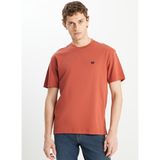 WRANGLER Relaxed Fit Small Logo T-Shirt, L, W7NM203877222, Kiremit, Erkek