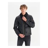 WRANGLER Siyah Erkek Deri Ceket W45L0301936 Siyah Deri Ceket