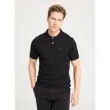 Wrangler Siyah Erkek Polo T-Shirt W7D5K4XX2T001 Kısa Kollu Polo Tshir - 3XL