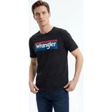 Wrangler Siyah Erkek Regular Fit Logo Baskılı T-Shirt W2610069003 - M - Antrasit