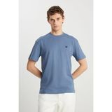 Wrangler Small Logo Bisiklet Yaka Erkek T-Shirt W7NM203877223 - Mavi