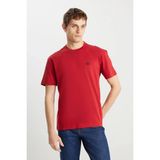 Wrangler Small Logo Bisiklet Yaka Erkek T-Shirt W7NM203877600 - Kırmızı - 2XL