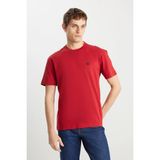 Wrangler Small Logo Bisiklet Yaka Erkek T-Shirt W7NM203877600 - Kırmızı - 2XL