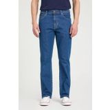 WRANGLER Straight Fit Düz Kesim Düz Paça Normal Bel Erkek Mavi Texas Pamuklu Esnek Jean Denim Kot Pantolon