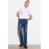 WRANGLER Straight Fit Düz Kesim Düz Paça Normal Bel Mavi Texas Pamuklu Esnek Jean Denim Kot Pantolon, 31/32, W121, Dark Blue-W121HR36B, Erkek