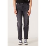Wrangler Straight Fit Düz Kesim Yüksek Bel Koyu Gri Esnek Mom Jean Kot Pantolon W27MMR496 Siyah