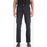 Wrangler Texas Denim Pamuklu Straight Fit Normal Bel Düz Paça Pantolon Erkek Kot Pantolon MW1210001 2TI SİYAH