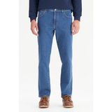 Wrangler Texas Denim Pamuklu Straight Fit Normal Bel Düz Paça Pantolon Erkek Kot Pantolon MW121HR 36B - Mavi - 32 - 32