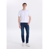 Wrangler Texas Slim Fit Dar Kesim Normal Bel Dar Paça Gri Melanj Pamuklu Esnek Denim Jean Pantolon, 32/32 Beden