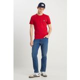 WRANGLER Texas Slim Fit Dar Kesim Normal Bel Dar Paça Koyu Mavi Pamuklu Esnek Jean Denim Pantolon