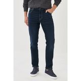 Wrangler Texas Slim Fit Dar Kesim Normal Bel Esnek Jean Kot Pantolon - Gece Mavisi - 29 / 32