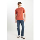 WRANGLER Texas Slim Fit Dar Kesim Normal Bel Koyu Mavi Pamuklu Esnek Denim Jean Pantolon