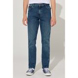 Wrangler Texas Slim Fit Dar Kesim Normal Bel Mavi Esnek Jean Kot Pantolon - 36 - Orta Mavi