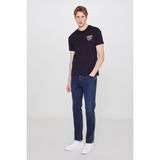 Wrangler Texas Slim Fit Dar Kesim Normal Bel Mavi Esnek Jean Kot Pantolon - Orta Mavi - 40
