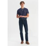 Wrangler Texas Slim Jean Pantolon Lacivert Erkek Kot Pantolon W12s001397
