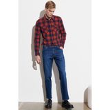 Wrangler Texas Straight Jean Pantolon Erkek Slim Fit Normal Bel Esnek Kumaş Orta Mavi - 44 - 34