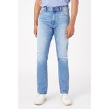 Wrangler Texas Tapered Regular Fit Denim Esnek Jean Kot Pantolon - Orta Mavi - 36