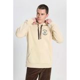 Wrangler W242279614 Bej Erkek Kapüşonlu Sweatshirt