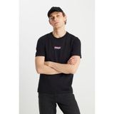 Wrangler W2510527001 Siyah Erkek Regular Fit Önden Baskılı Bisiklet Yaka T-Shirt - 2XL