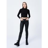 Wrangler W28L002001 Normal Bel Slim Fit Siyah Kadın Denim Pantolon