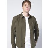 Wrangler W5A14AXİX Corduroy Shirt Gömlek Yaka Normal Kalıp Fitilli Yeşil Erkek Gömlek