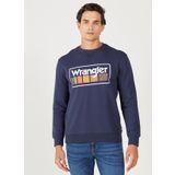 Wrangler W646H1114 Bisiklet Yaka Lacivert Erkek Sweatshirt