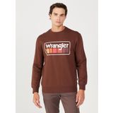 Wrangler W646H1H44 Kahve Bisiklet Yaka Erkek Sweatshirt