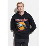 Wrangler W669ILXV6 Kapüşon Yaka Siyah Erkek Sweatshirt