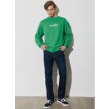 Wrangler W676I4G30 Bisiklet Yaka Yeşil Erkek Sweatshirt
