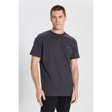 Wrangler W7NM203877 M39 Faded Black Erkek Regular Bisiklet Yaka T-Shirt - Siyah - 2XL