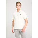Wrangler W7NQ2052861Y Beyaz Erkek Regular Fit Yarım Fermuarlı Polo Yaka T-Shirt - XL