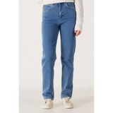 Wrangler Yüksek Bel Dar Paça Esnek Mavi Kadın Mom Jean Denim Kot Pantolon W27M68231 Mavi