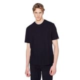 WRANGLER%100 Pamuk Regular Fit Bisiklet Yaka Basic Premium Tişört, S, W2610159, Black-W2610159001, Erkek