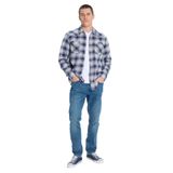 WRANGLER%100 Pamuk Regular Fit Mavi Ekoseli Oduncu Gömlek, M, W5B45909, Blue Shadow-W5B45909126, Erkek