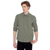 WRANGLER%100 Pamuk Regular Fit Normal Kesim Cepli Gömlek, L, W2610001, Khaki-W2610001801, Erkek
