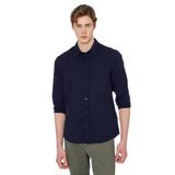 WRANGLER%100 Pamuk Regular Fit Normal Kesim Cepli Gömlek, L, W2610001, Navy-W2610001410, Erkek