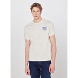 WRANGLER%100 Pamuk Regular Fit Normal Kesim Logo Detaylı Tişört, M, W2610018, Beige-W2610018614, Erkek