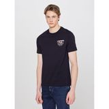 WRANGLER%100 Pamuk Regular Fit Normal Kesim Logo Detaylı Tişört, XL, W2610018, Black-W2610018001, Erkek