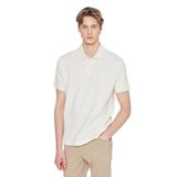 WRANGLER%100 Pamuk Regular Fit Normal Kesim Polo Yaka Tişört, L, W2610158, Off White-W2610158102, Erkek