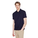 WRANGLER%100 Pamuk Regular Fit Normal Kesim Polo Yaka Tişört, S, W2610158, Navy-W2610158410, Erkek