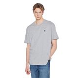 WRANGLER%100 Pamuk Relaxed Fit Rahat Kesim Bisiklet Yaka Logo Detaylı Tişört, L, W7NM203877, Grey Melange-W7NM20387736, Erkek