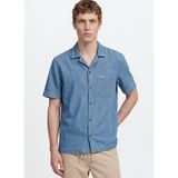 WRANGLER%100 Pamuk Relaxed Fit Rahat Kesim Gömlek Yaka Denim Gömlek, 2XL, W2510395, Mid Indigo-W2510395381, Erkek
