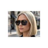 Wrap Around Uniseks Yetişkin Güneş Gözlüğü UV400 Korumalı, Siyah/Altın, Plastik Çerçeve, Kare, Polarize Olmayan Koyu Gri Lens, UVA ve UVB Işınlarına Karşı%100 Koruma