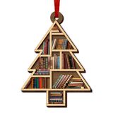 WRAPIX Kitap Severler Kadınlar için Hediyeler - Noel Süsleri 2024, Kitap Severler Kadınlar için Kitaplık Dekor Hediyeleri, İnek, Kütüphaneciler, Okuyucular için Kitaplık Hediyeleri - Noel Ağacı