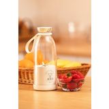 Wrapsol Smoothie Blender Taşınabilir Şarjlı Kişisel Mini Meyve Karıştırıcı 500 ml (Beyaz)