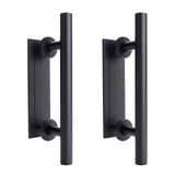 Wright Products İç Mekan Çekme ve Gömme Ahır Kapı Kolu 2'li Paket Set, Mat Siyah - Ahır Kapısı Duvarı Yan ve Ön Kapı Kolları