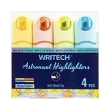 Writech Astronot Fosforlu Kalem Seti Pastel Renkler 4'lü Set W-8154 - Çok Renkli - Standart