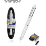 Writech Basmalı Dolma Kalem +5 Yedek Kartuş Hediyeli (Mavi Mürekkep) - Beyaz